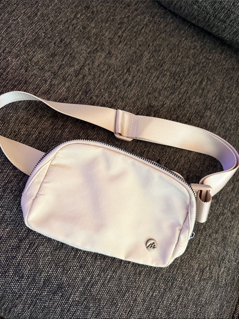 Small Cream Colored Crossbody Belt Bag